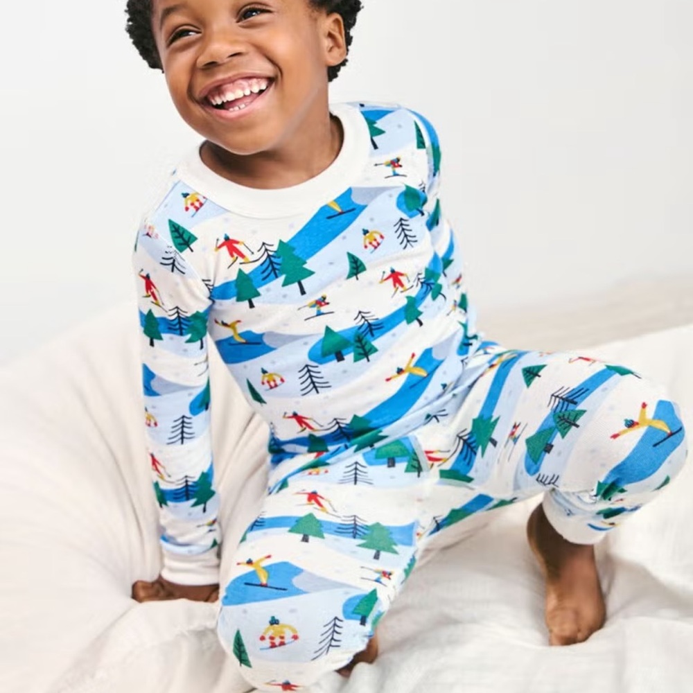Hanna Andersson Kids Pajama Set - Holiday Ski Print